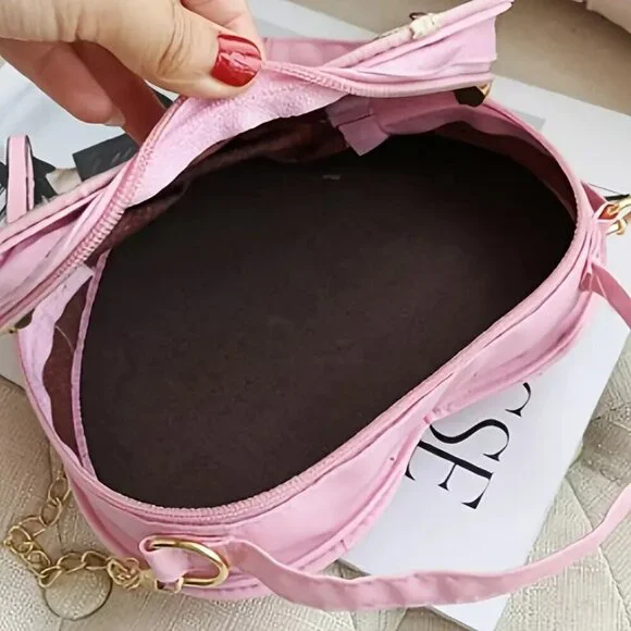 Elegant Heart-Shaped Floral Embroidery Crossbody Bag NWT​ - Picture 8 of 8